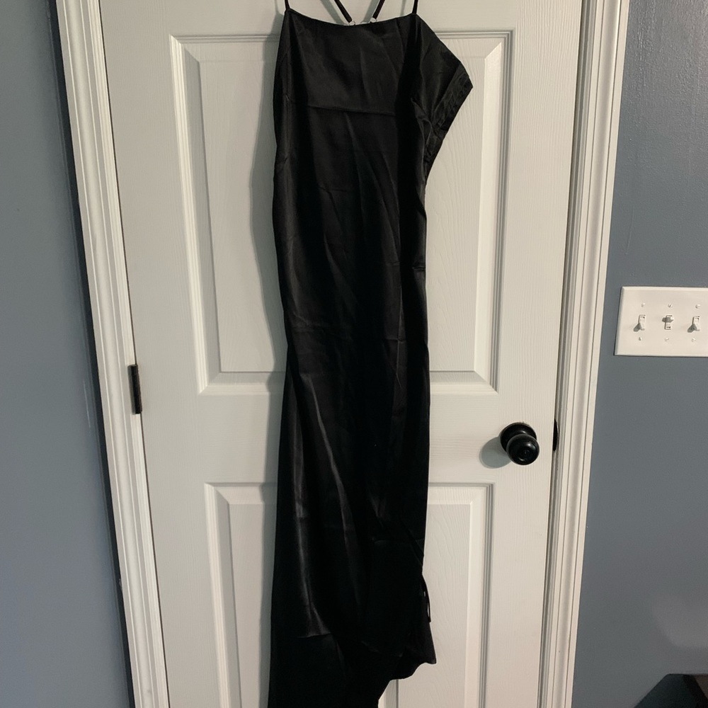 Shein Black Satin Dress